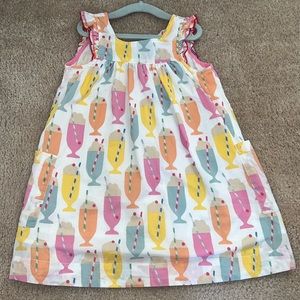 Pink Chicken Milkshake Print Dress